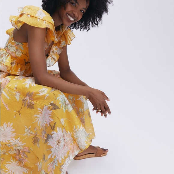 H&M Ruffled Yellow Dress - Picture 3 of 8